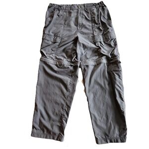 White Sierra Hiking Pants Mens Sz XL/32 Gray Gorpcore Cargo Outdoors Convertible